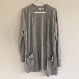 Long grey gap cardigan